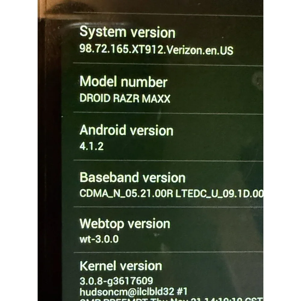 Original Black Motorola Droid Razr XT912 Maxx Verizon 4G LTE 16gb Memory